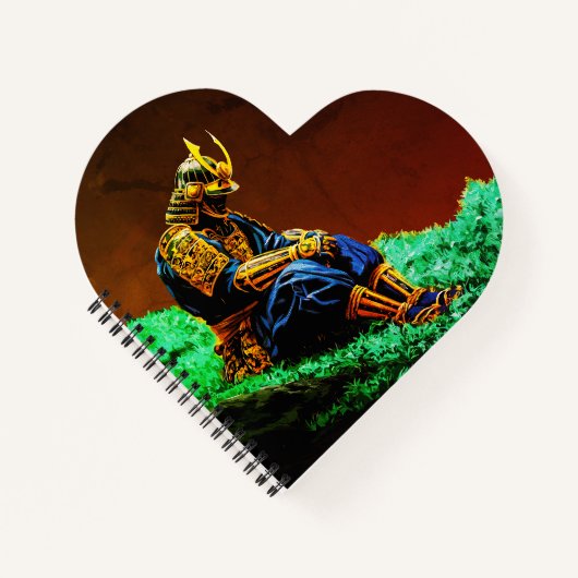 Samurai Warrior in Golden Armor – Epic Japanese ノートブック (正面)