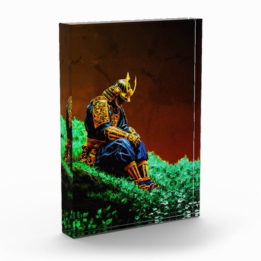 Samurai Warrior in Golden Armor – Epic Japanese フォトブロック (左)