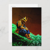 Samurai Warrior in Golden Armor – Epic Japanese ポストカード (正面/裏面)