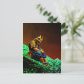 Samurai Warrior in Golden Armor – Epic Japanese ポストカード (スタンド正面)