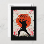Samurai Warrior Japanese Swordsman ポストカード (正面/裏面)