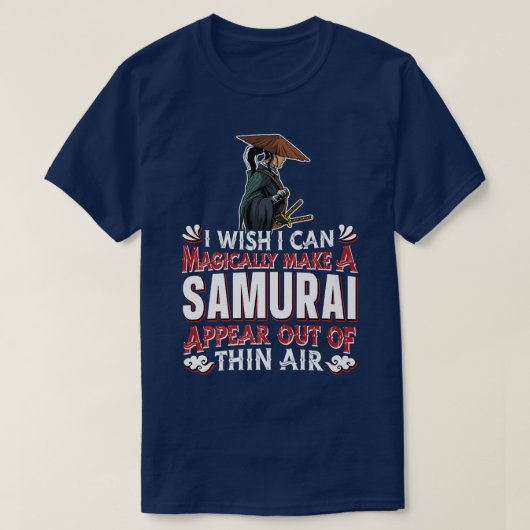 Samurai Warrior  Magic Sword Art Japanese Fighter  Tシャツ (デザイン正面)