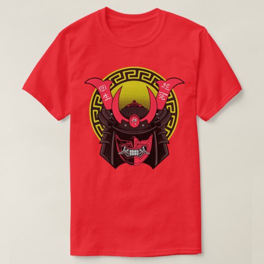 Samurai Warrior Maskグラフィック(2) Tシャツ (デザイン正面)