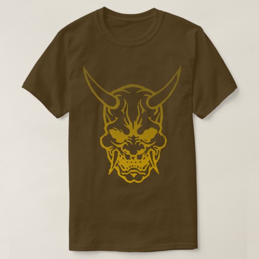 Samurai Warrior Mask, Hannya Oni Mask Japan Anime1 Tシャツ (デザイン正面)