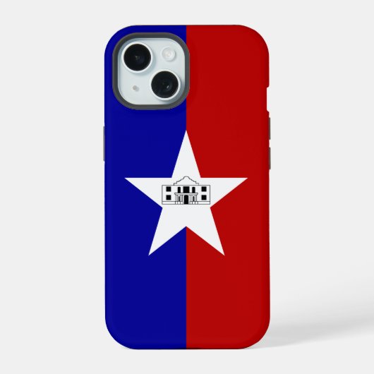 San Antonioの旗をあしらったApple iPhone 15 Case-Mate 15ケース (裏面)