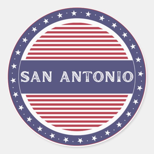 San Antonio City Pride Emblem – American Identity ラウンドシール (正面)