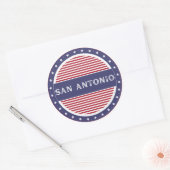 San Antonio City Pride Emblem – American Identity ラウンドシール (封筒)