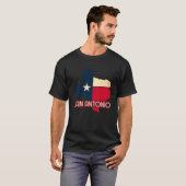 San Antonio City Texas Texan Flag Map Tシャツ (正面フル)