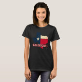 San Antonio City Texas Texan Flag Map Tシャツ (正面フル)