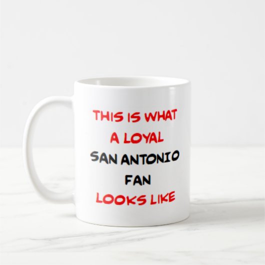 san antonio fan, loyal コーヒーマグカップ (左)