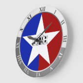 San Antonio flag Large Clock ラージ壁時計 (傾斜)