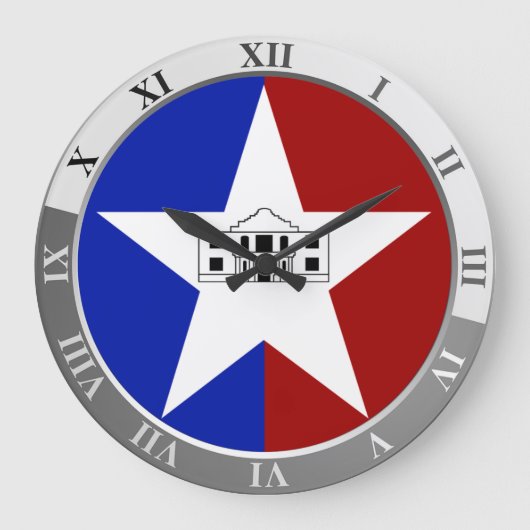 San Antonio flag Large Clock ラージ壁時計 (正面)