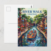 San Antonio River Walk Texas ポストカード (正面/裏面)