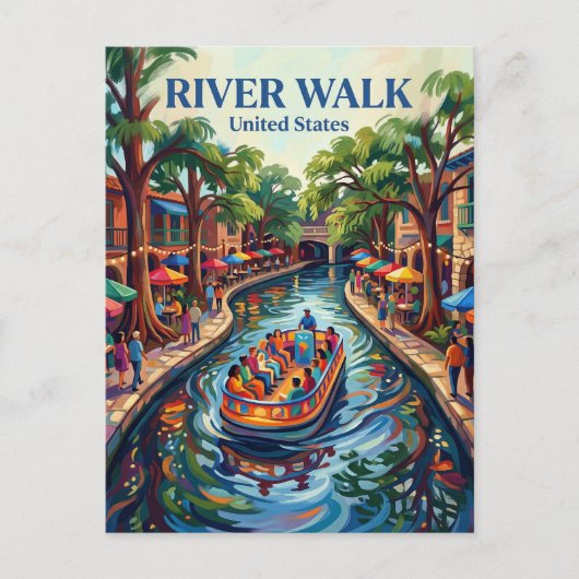 San Antonio River Walk Texas ポストカード (正面)