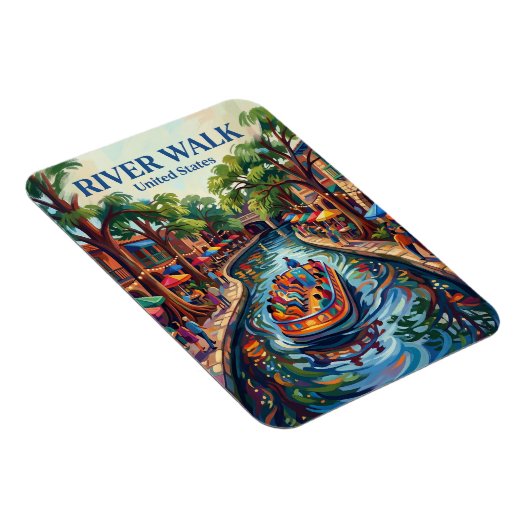 San Antonio River Walk Texas マグネット (右側)