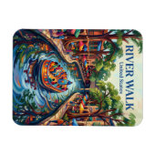 San Antonio River Walk Texas マグネット (横)