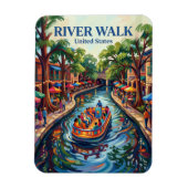 San Antonio River Walk Texas マグネット (縦)