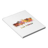 San Antonio skyline in watercolor ノートパッド (アングル)