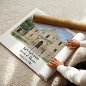 San Antonio Texas Poster, Watercolor, Custom ポスター