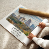 San Antonio Texas Poster, Watercolor, Custom ポスター