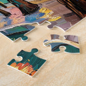 San Antonio Texas River Walk Van Gogh Vibrant City ジグソーパズル (側面)