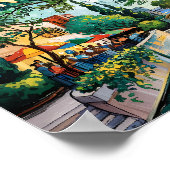 San Antonio Texas River Walk Van Gogh Vibrant City ポスター (角)