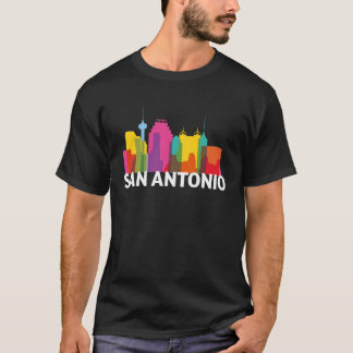 San Antonio Texas USA Skyline Silhouette Outline S Tシャツ