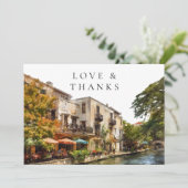 San Antonio Texas Wedding Photo サンキューカード (スタンド正面)