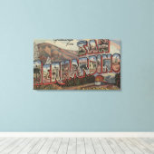 San Bernardino, California – 大きな文字のシーン キャンバスプリント (インサイチュ (ウッドフロア))