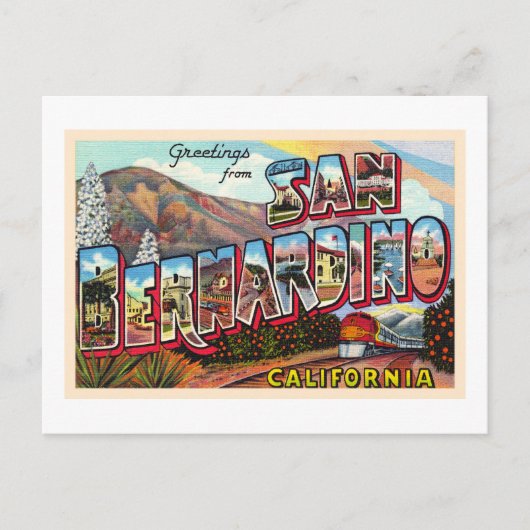 San Bernardino California CA Large Letter Postcard ポストカード (正面)