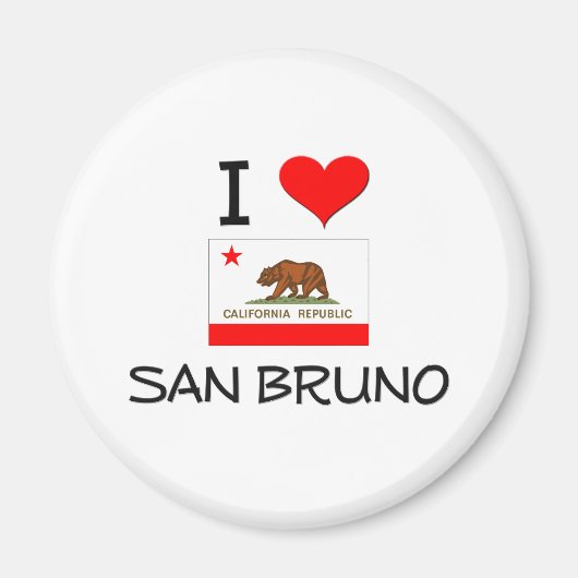 SAN BRUNO Californiaが大好き マグネット (正面)