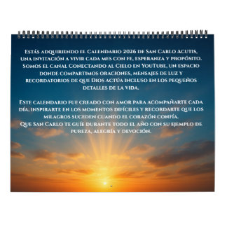 SAN CARLO ACUTIS - 2026 CALENDAR カレンダー