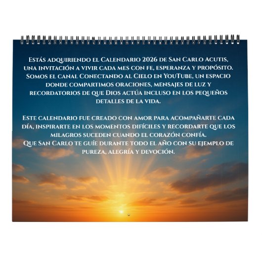 SAN CARLO ACUTIS - 2026 CALENDAR カレンダー (裏面)