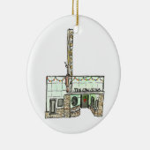 San Carlosカリフォルニアのオーナメント-カーロスのナイトクラブ セラミックオーナメント (右)