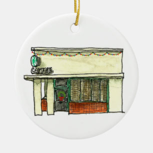 San Carlosカリフォルニアのオーナメント-喫茶店 セラミックオーナメント