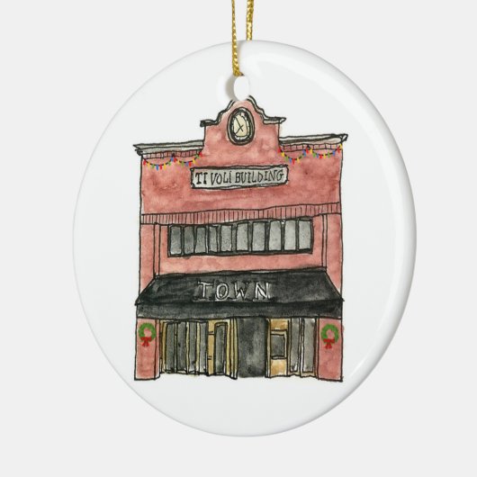 San Carlosカリフォルニアのオーナメント- Tivoliの建物 セラミックオーナメント (左)