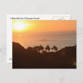 San Clementeの日没 ポストカード (正面/裏面)