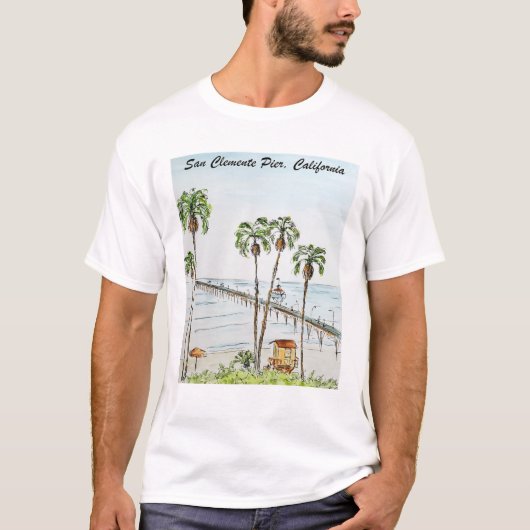 San Clemente Beach California Tシャツ (正面)