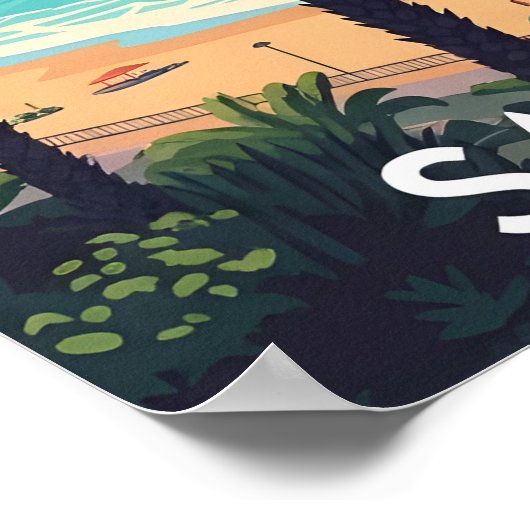 San Clemente California coastal view ポスター (角)