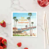 San Clemente Pier California  スタンダードカクテルナプキン (インサイチュ)