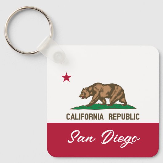 San Diago California Republic flag custom キーホルダー (正面)