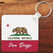 San Diago California Republic flag custom キーホルダー (裏面)