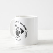 San Diego郡のロゴのパグの救助 コーヒーマグカップ (正面左)
