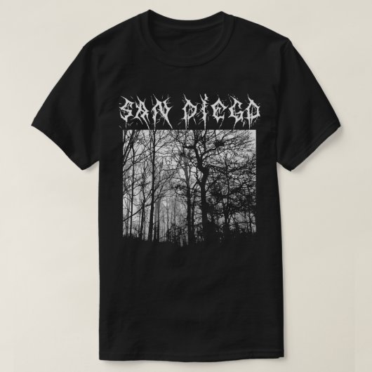 San Diego Black Metal T-shirt Metalshirt Tシャツ (デザイン正面)