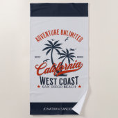 San Diego California Beach Funny ビーチタオル (正面)