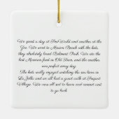 San Diego California Pink Blueメモリーメッセージfoto セラミックオーナメント (裏面)