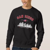 San Diego California Skyline West Coast Vibes スウェットシャツ (正面)