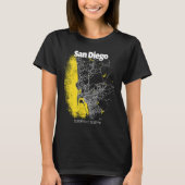San Diego California Street Map Hometown Pride Sou Tシャツ (正面)