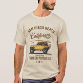 San Diego California Surfer Paradise Tシャツ (正面)