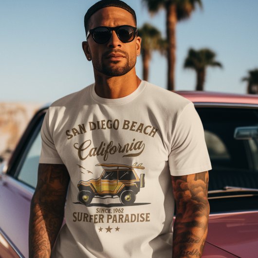 San Diego California Surfer Paradise Tシャツ
